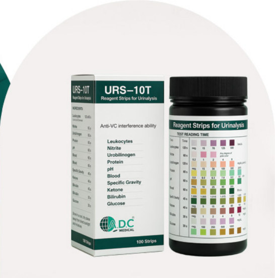 شرائط فحص البول A.D.C URS-10T – 100 شريط