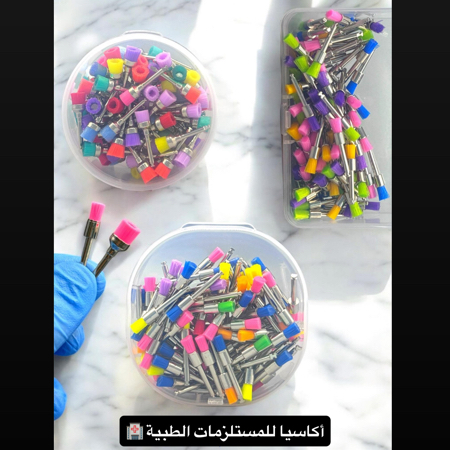 فراشي تلميع الأسنان — 100 قطعة